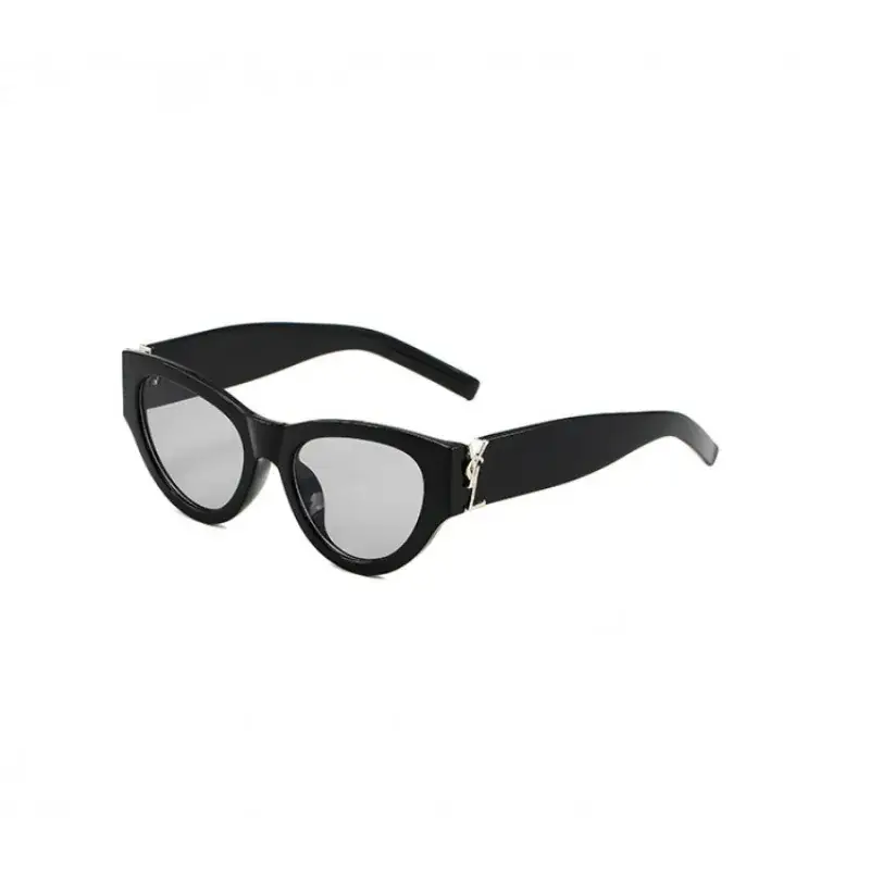 Men's White UV400 Sunglasses with Gold Accents