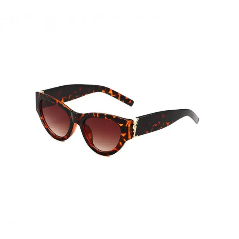 Men's White UV400 Sunglasses with Gold Accents