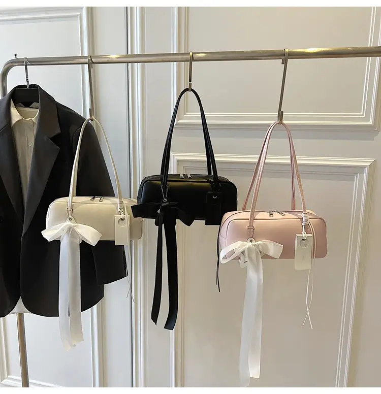 Pink Bow Shoulder Bag for Women — feature 1