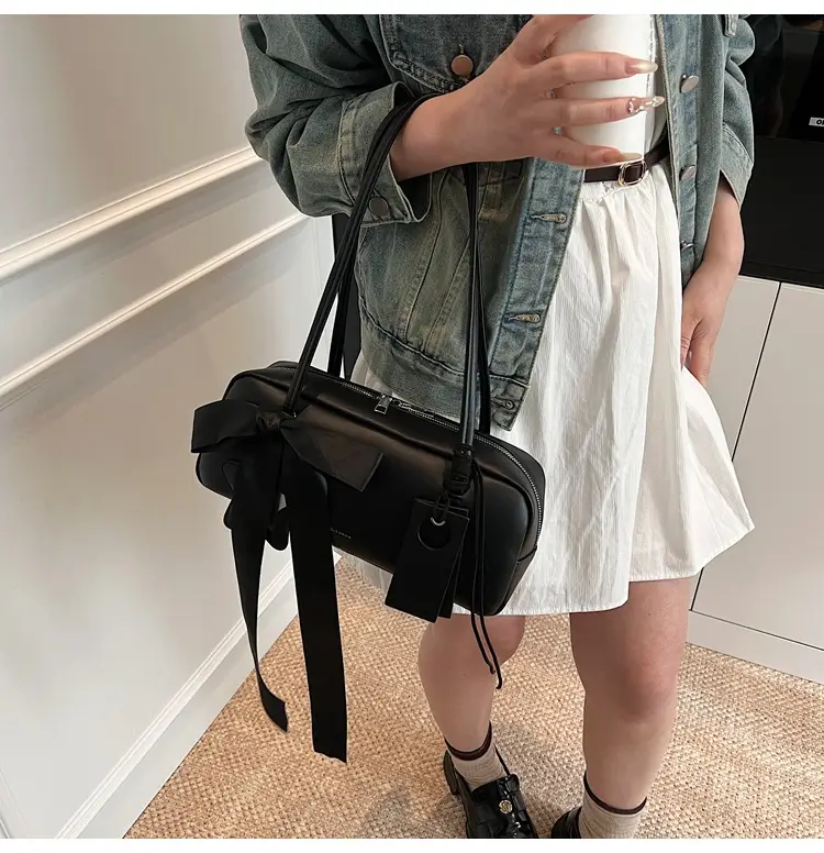 Pink Bow Shoulder Bag for Women — feature 15