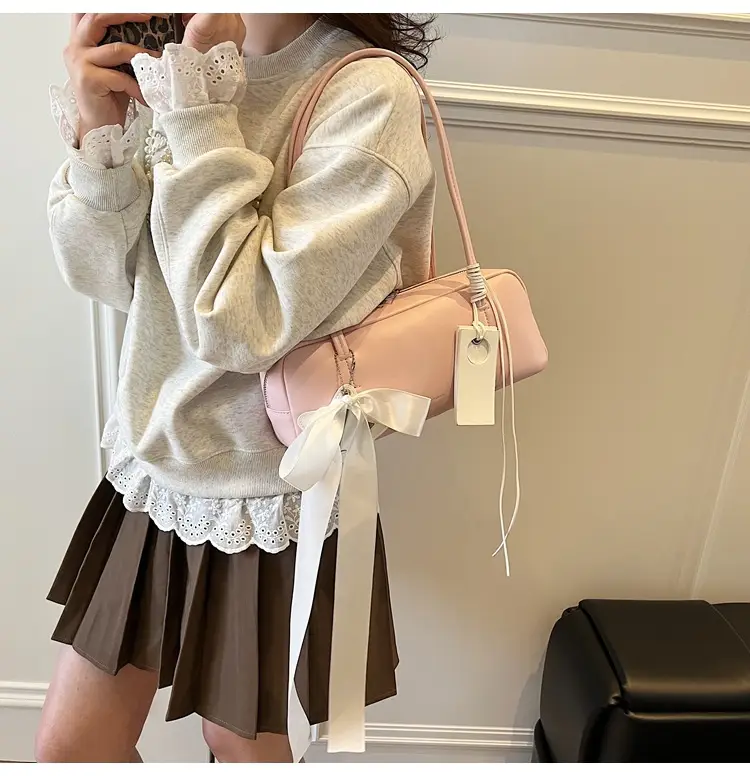 Pink Bow Shoulder Bag for Women — feature 22
