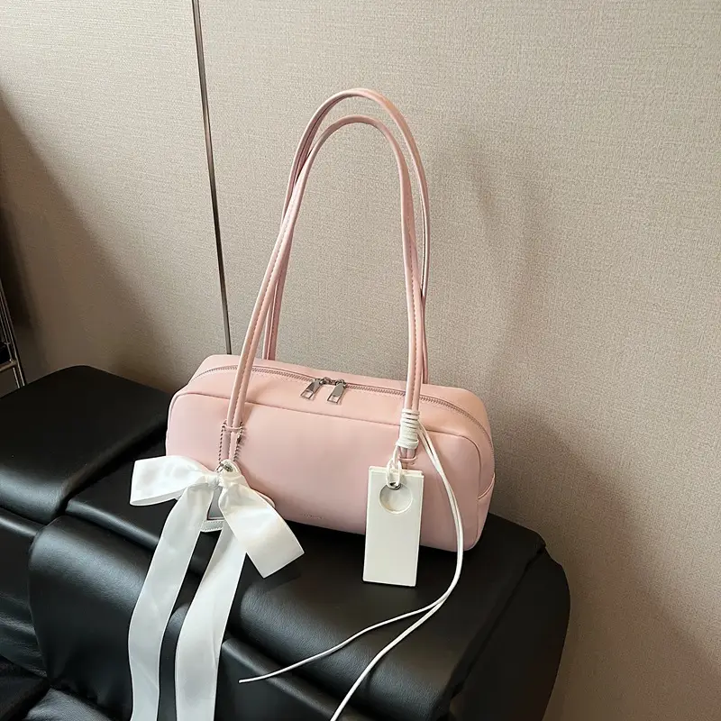 Pink Bow Shoulder Bag for Women - Image 2