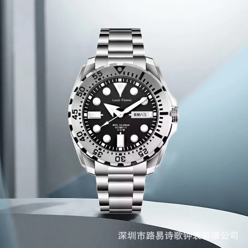 Men's Stainless Steel Quartz Watch with 3 Needle Dial - Image 3