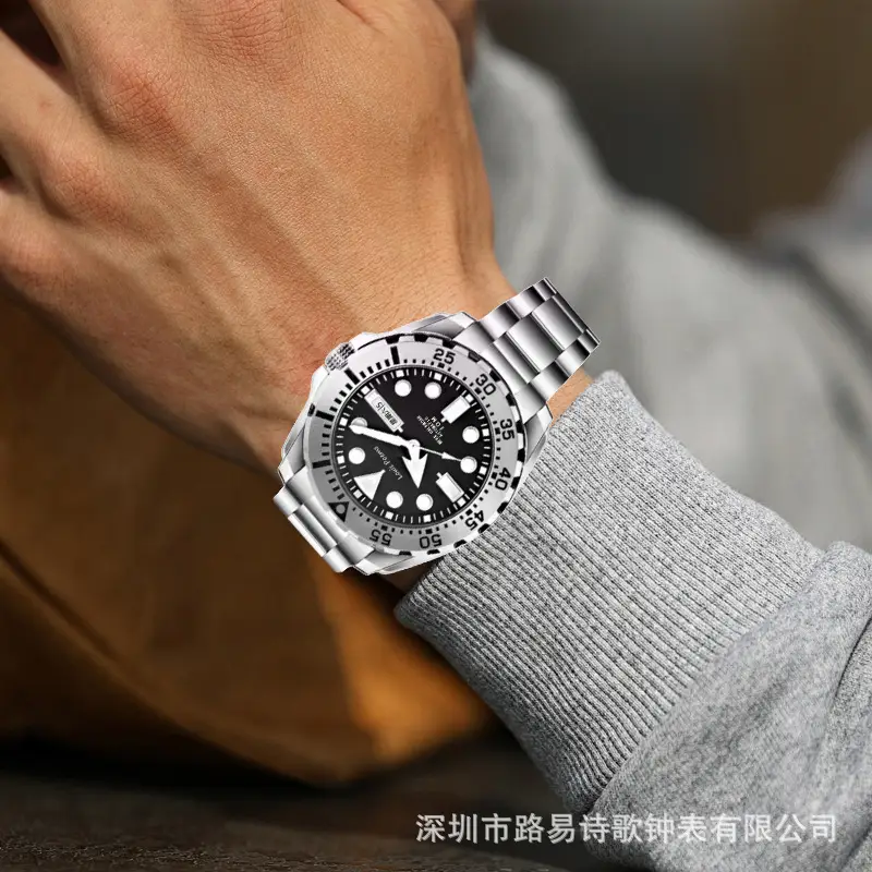 Men's Stainless Steel Quartz Watch with 3 Needle Dial — feature 4
