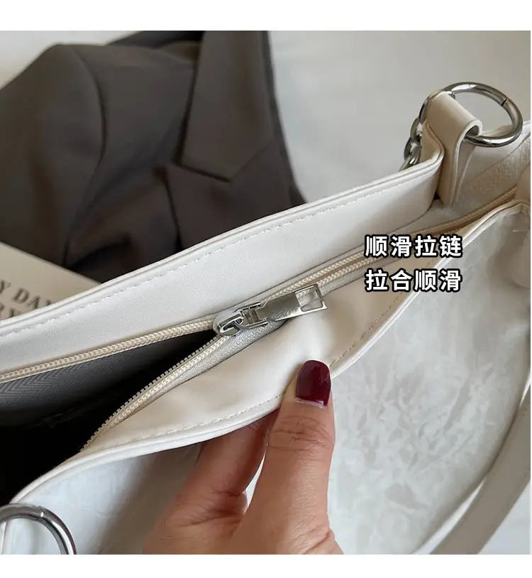 Women's Cream Crossbody Tote Bag with Cute Charm — feature 4