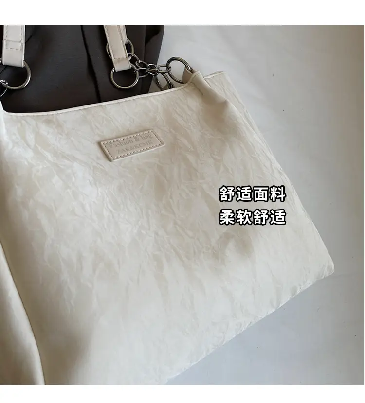 Women's Cream Crossbody Tote Bag with Cute Charm — feature 6