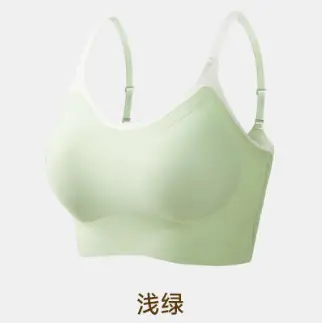Light Green Sling Strap Sports Bra for Women - Image 3