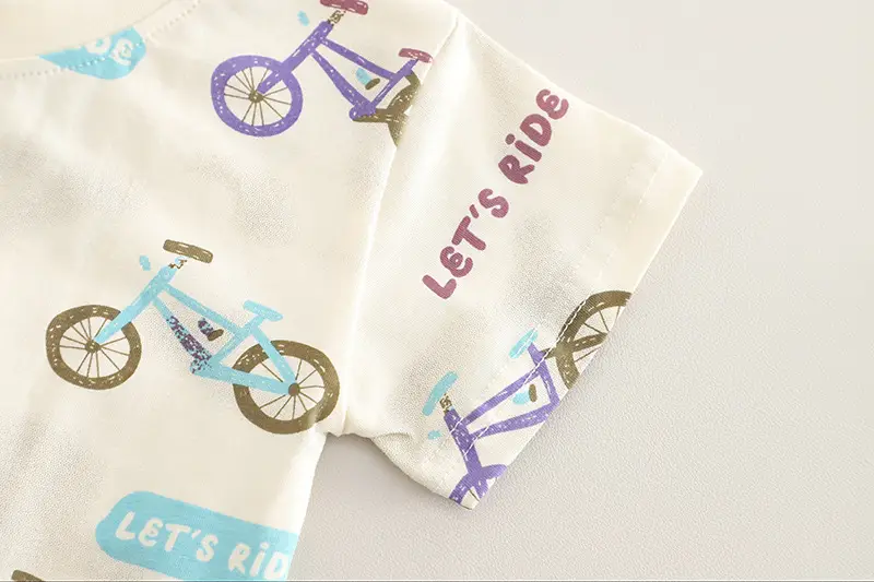 Summer New Boys Printed Cotton Shorts Suit — feature 6