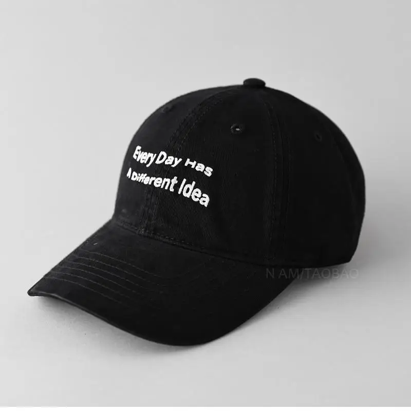 2025 Korean Style Black Baseball Cap for Women Men - Image 9