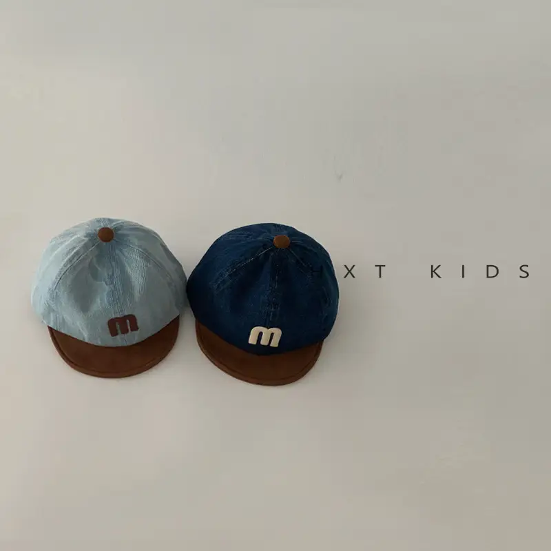 Children's M-Branded Cap Set Blue Brown