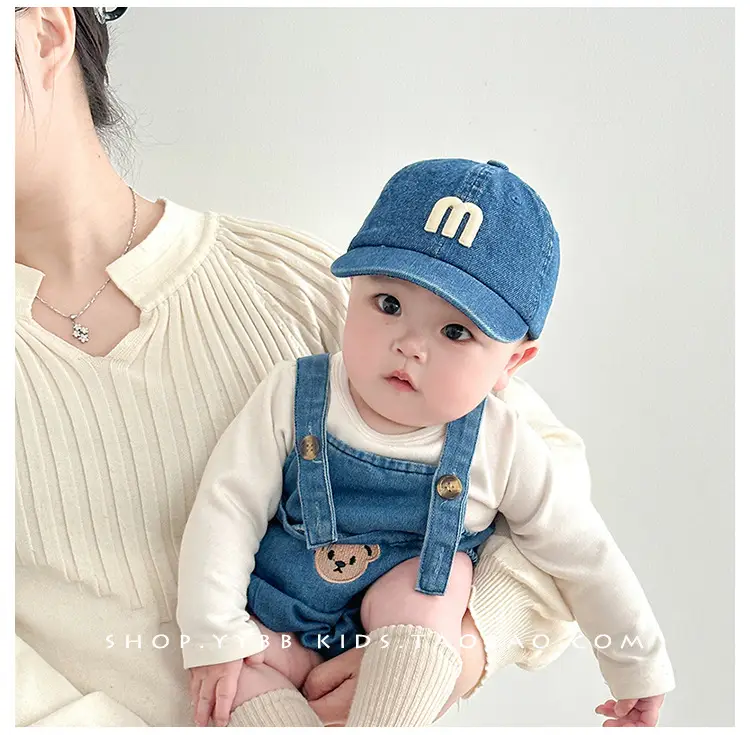 Black Knit Baseball Cap for Boys Girls Small — feature 1