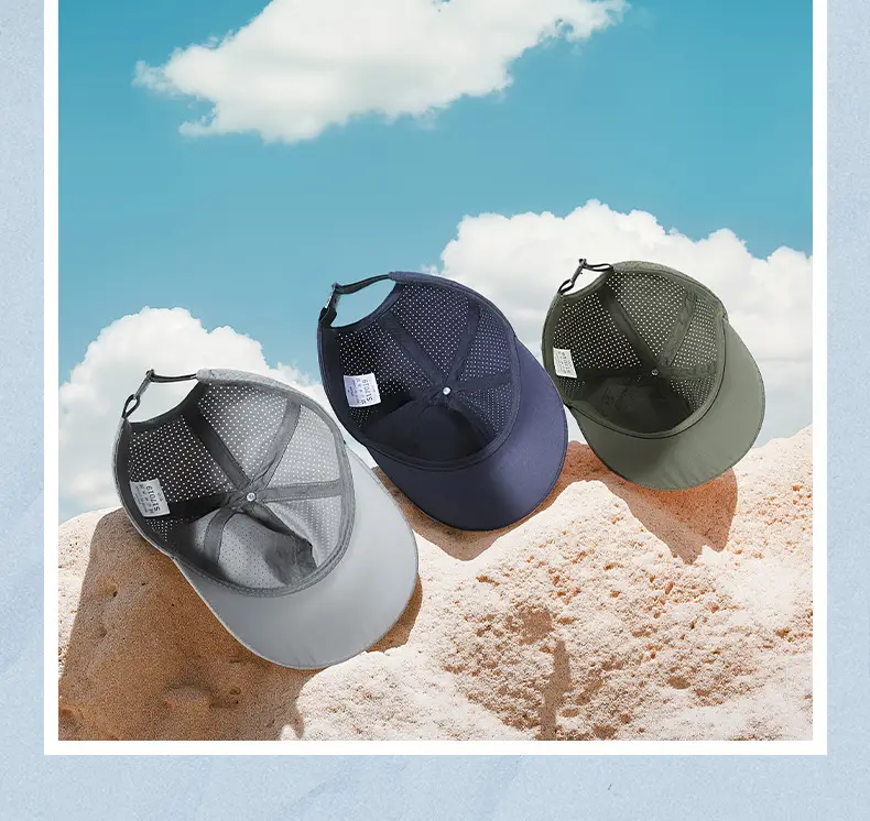 Blue 2025 Spring Summer Men's Punched Cap — feature 18