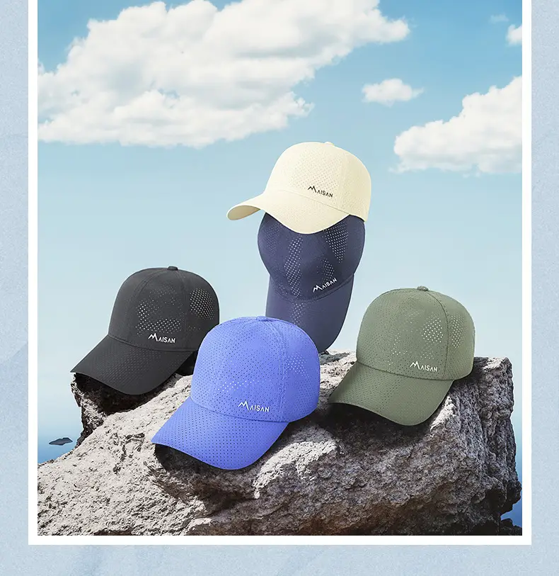 Blue 2025 Spring Summer Men's Punched Cap — feature 29