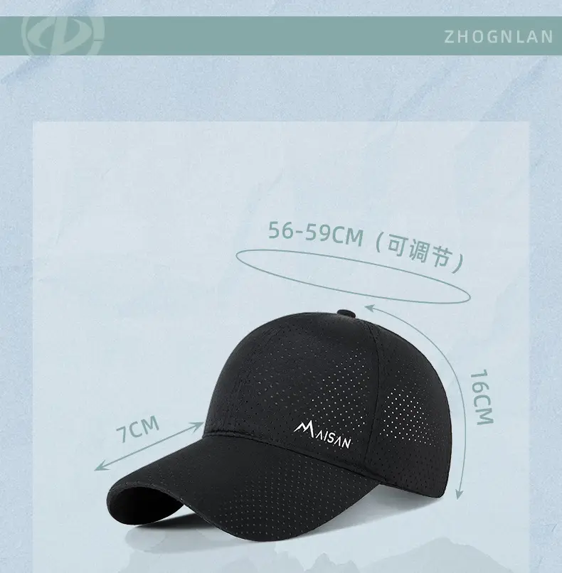Blue 2025 Spring Summer Men's Punched Cap — feature 30