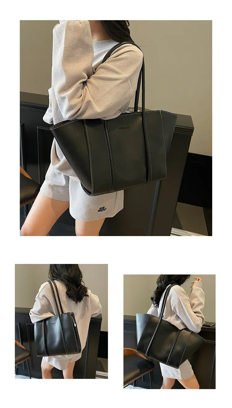 Foldable Women's Bag Vintage Underarm Tote Cream — feature 11