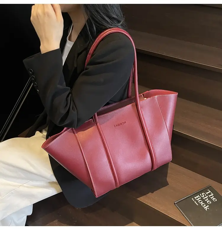 Foldable Women's Bag Vintage Underarm Tote Cream — feature 17