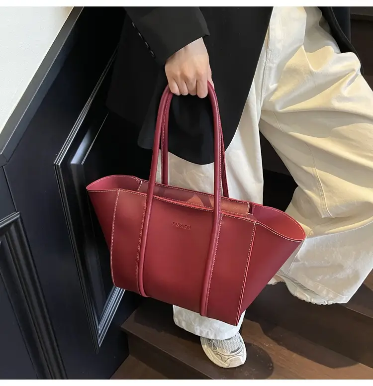 Foldable Women's Bag Vintage Underarm Tote Cream — feature 19
