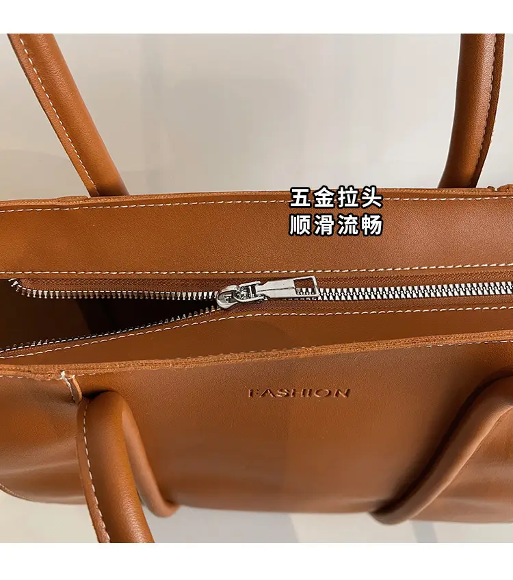 Foldable Women's Bag Vintage Underarm Tote Cream — feature 6