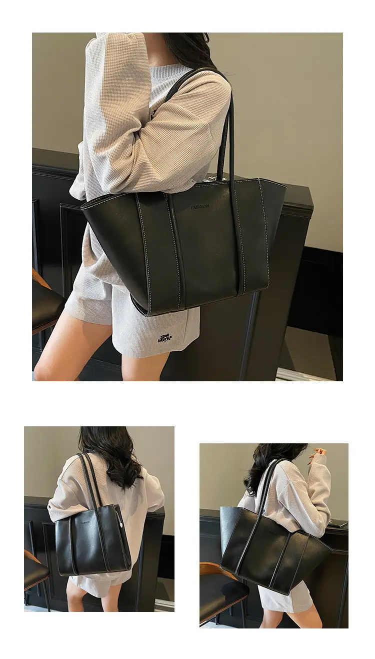 Women's Brown Leather Large Tote Bag with Top Handle β feature 11