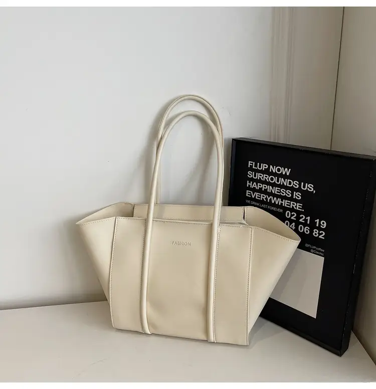 Women's Brown Leather Large Tote Bag with Top Handle β feature 40