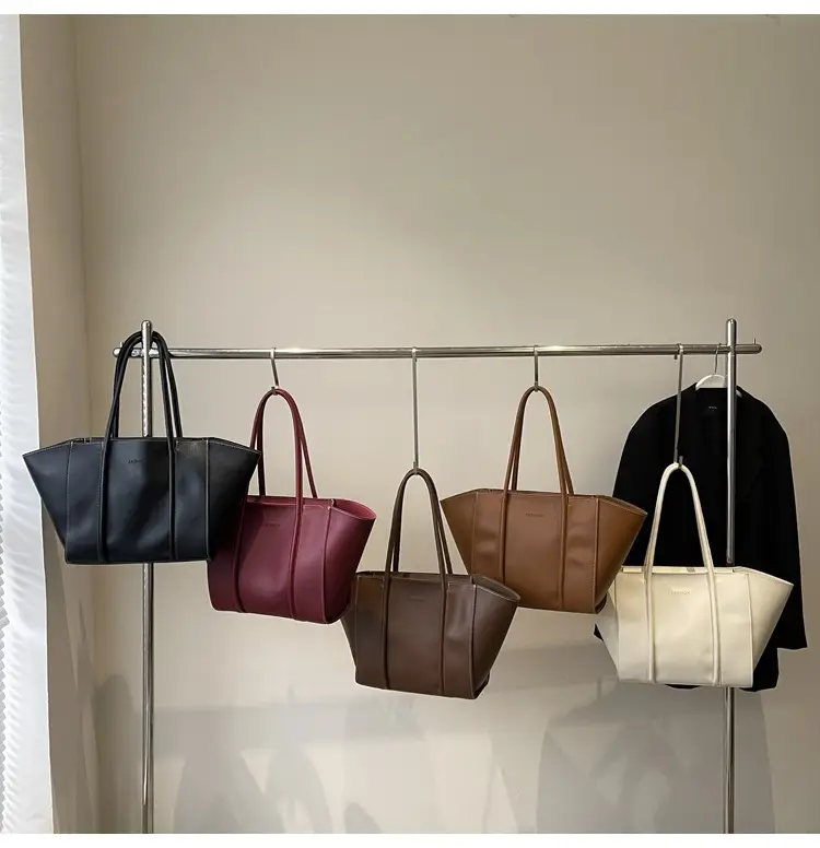 Women's Brown Leather Large Tote Bag with Top Handle β feature 49