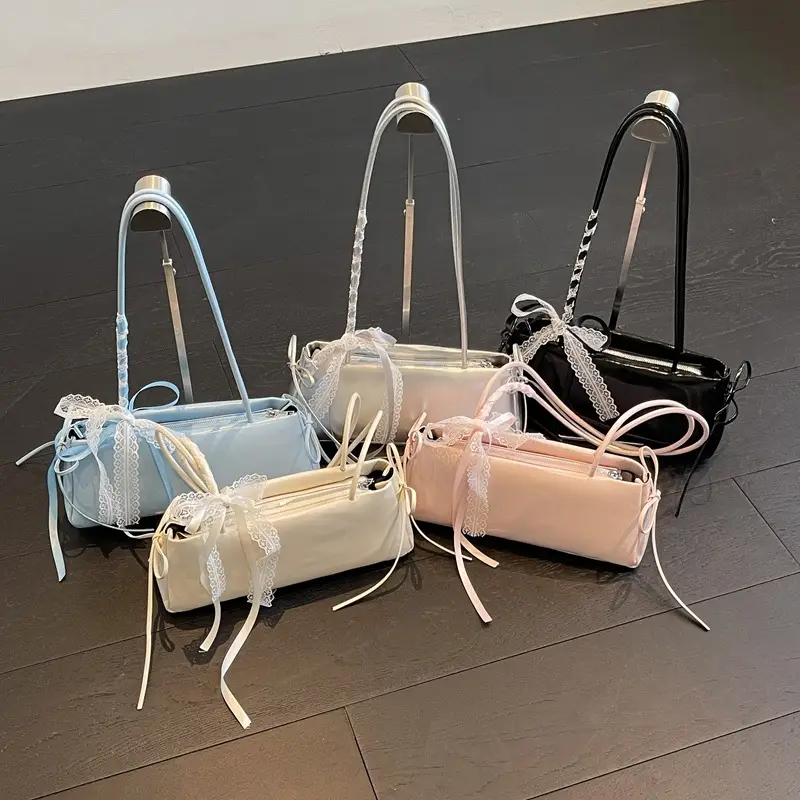 Light Blue Korean Style Shoulder Bag for Women - Image 9