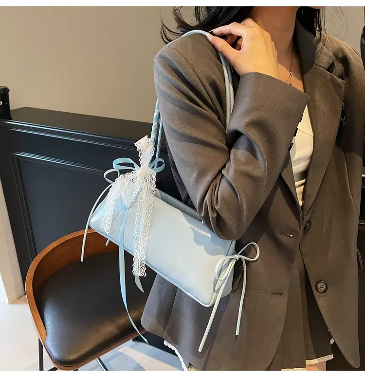 Light Blue Korean Style Shoulder Bag for Women — feature 17