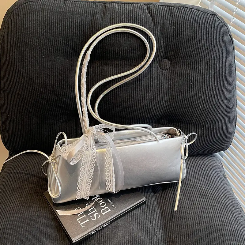 Light Blue Korean Style Shoulder Bag for Women - Image 2