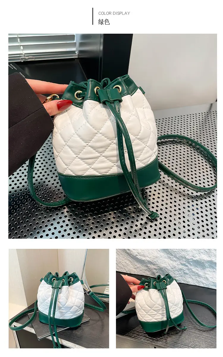 Diamond Embroidery Shoulder Crossbody Bag Green White 2025 — feature 12