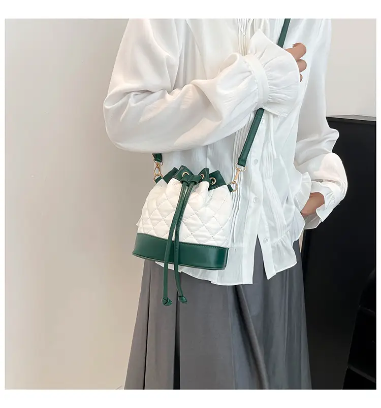 Diamond Embroidery Shoulder Crossbody Bag Green White 2025 — feature 25