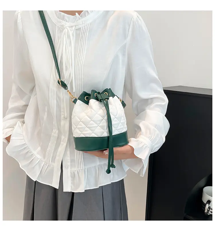 Diamond Embroidery Shoulder Crossbody Bag Green White 2025 — feature 27