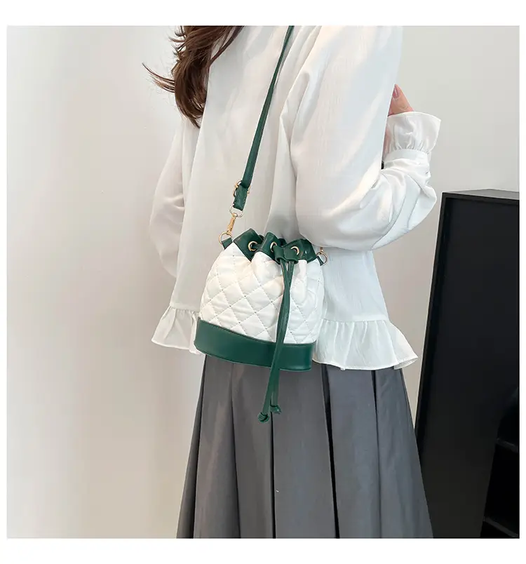 Diamond Embroidery Shoulder Crossbody Bag Green White 2025 — feature 30