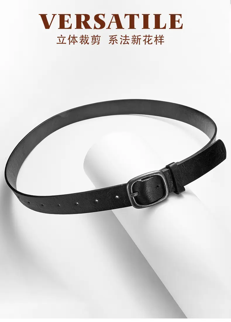 Women's Belt Jeans All-match Ins Style Trouser Belt Korean Fashion Simple Women's Black Decorative New Belt — feature 35