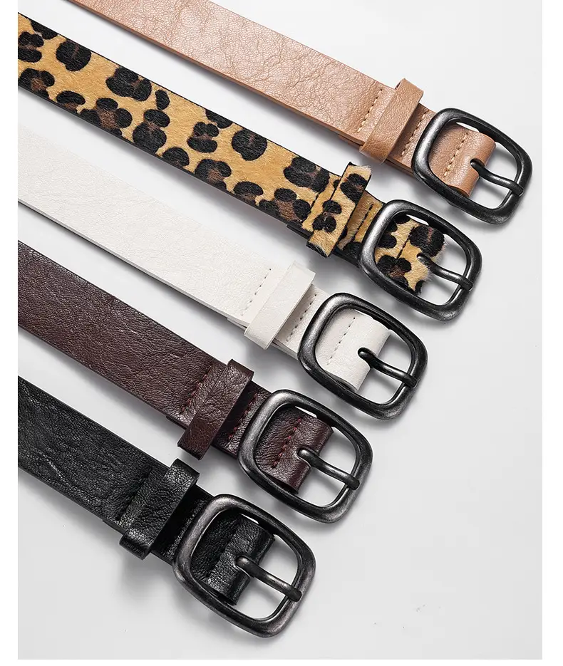 Women's Belt Jeans All-match Ins Style Trouser Belt Korean Fashion Simple Women's Black Decorative New Belt — feature 44