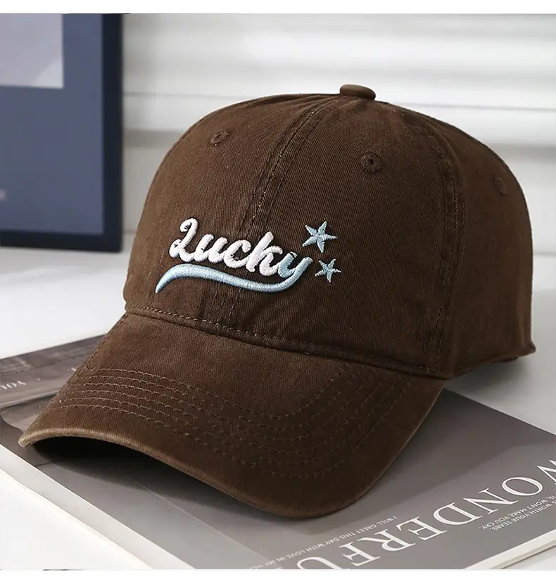 Red Lucky Star Baseball Cap for Boys Girls — feature 37