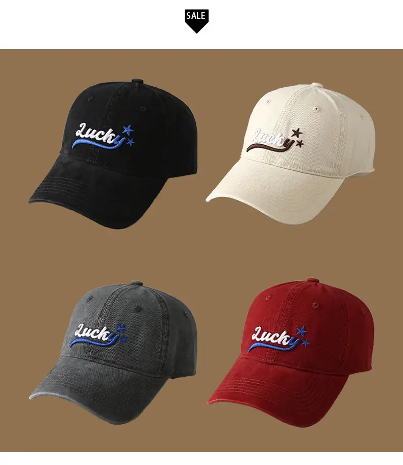 Red Lucky Star Baseball Cap for Boys Girls — feature 39