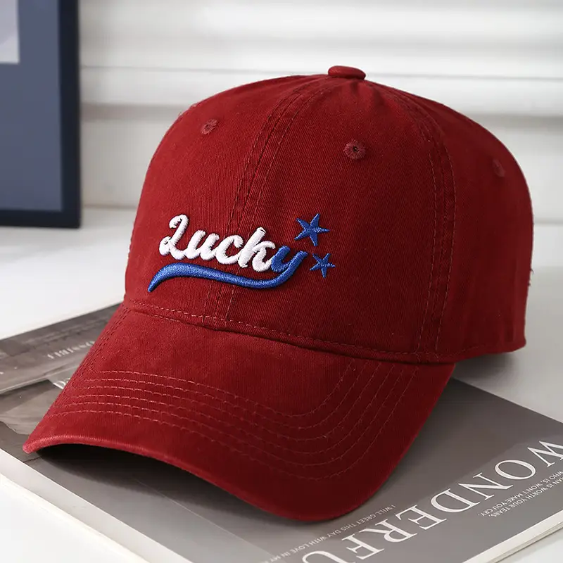 Red Lucky Star Baseball Cap for Boys Girls - Image 7