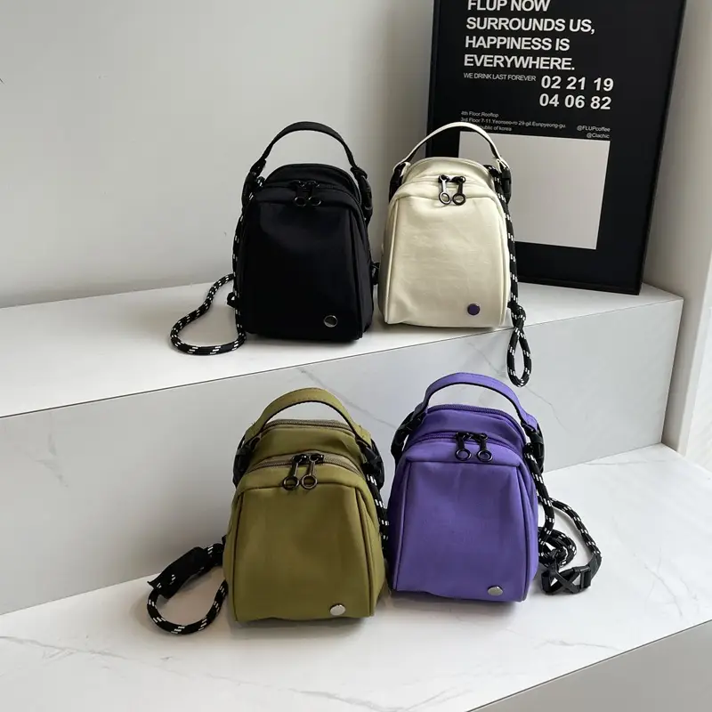 Women's Beige Shell Shoulder Bag with Front Zip & Chain Closure - Image 8