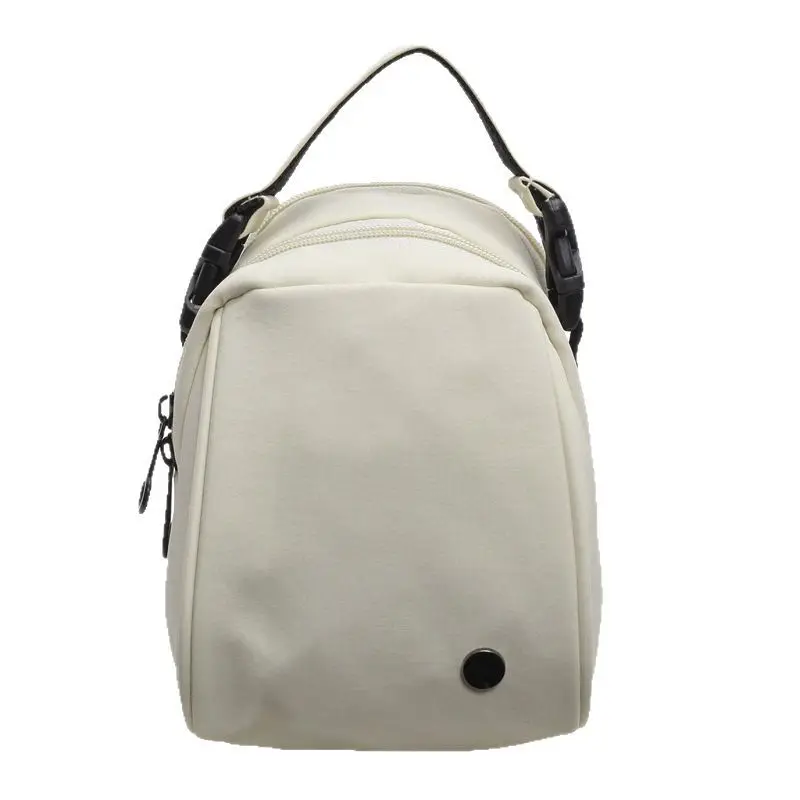 Women's Beige Shell Shoulder Bag with Front Zip & Chain Closure - Image 9
