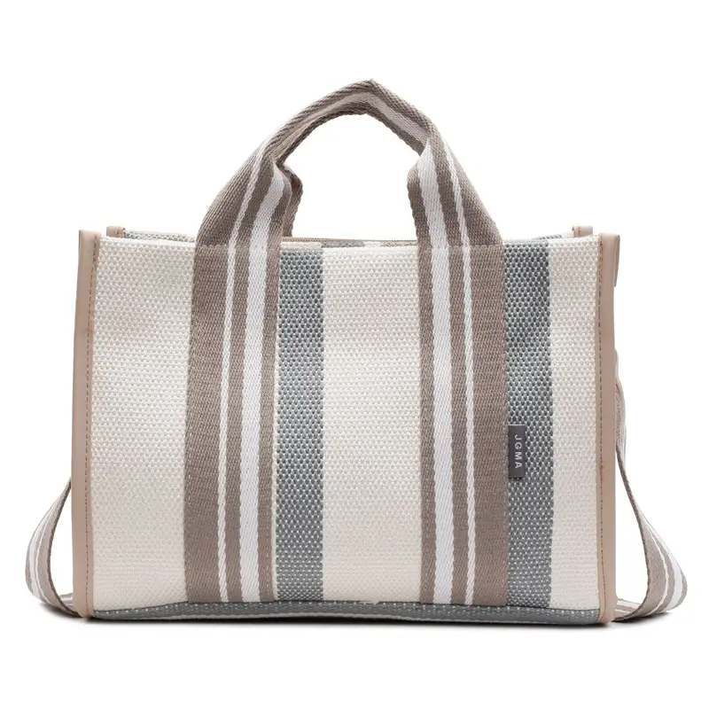 Women Striped Shoulder Bag Large Capacity 2025