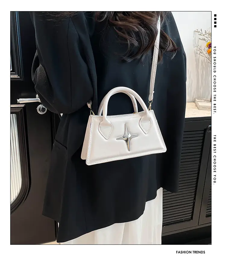 White Star Print Crossbody Bag for Women — feature 1