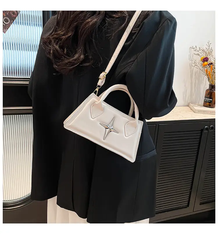 White Star Print Crossbody Bag for Women — feature 24