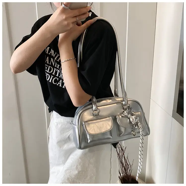 Silver Retro Shoulder Bag for Women — feature 24