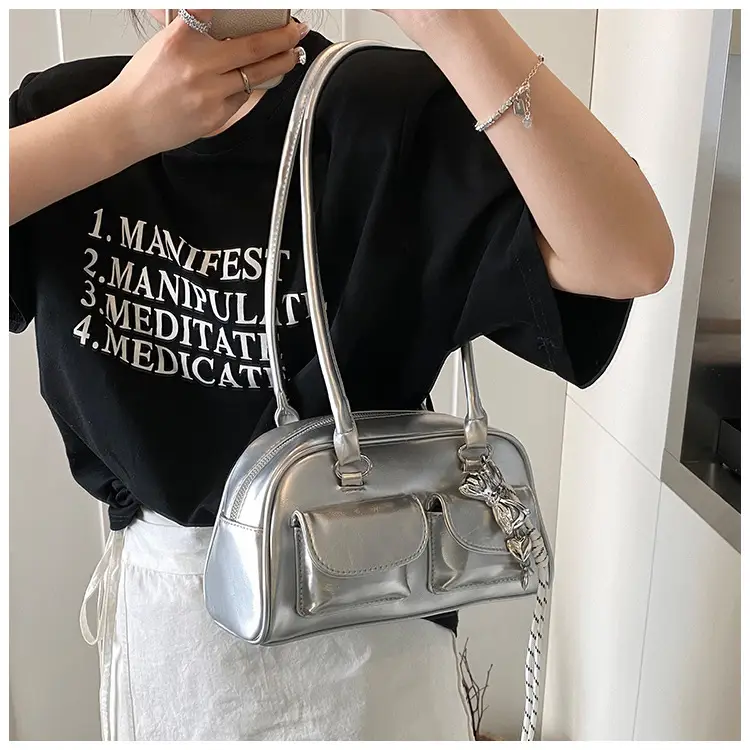 Silver Retro Shoulder Bag for Women — feature 28