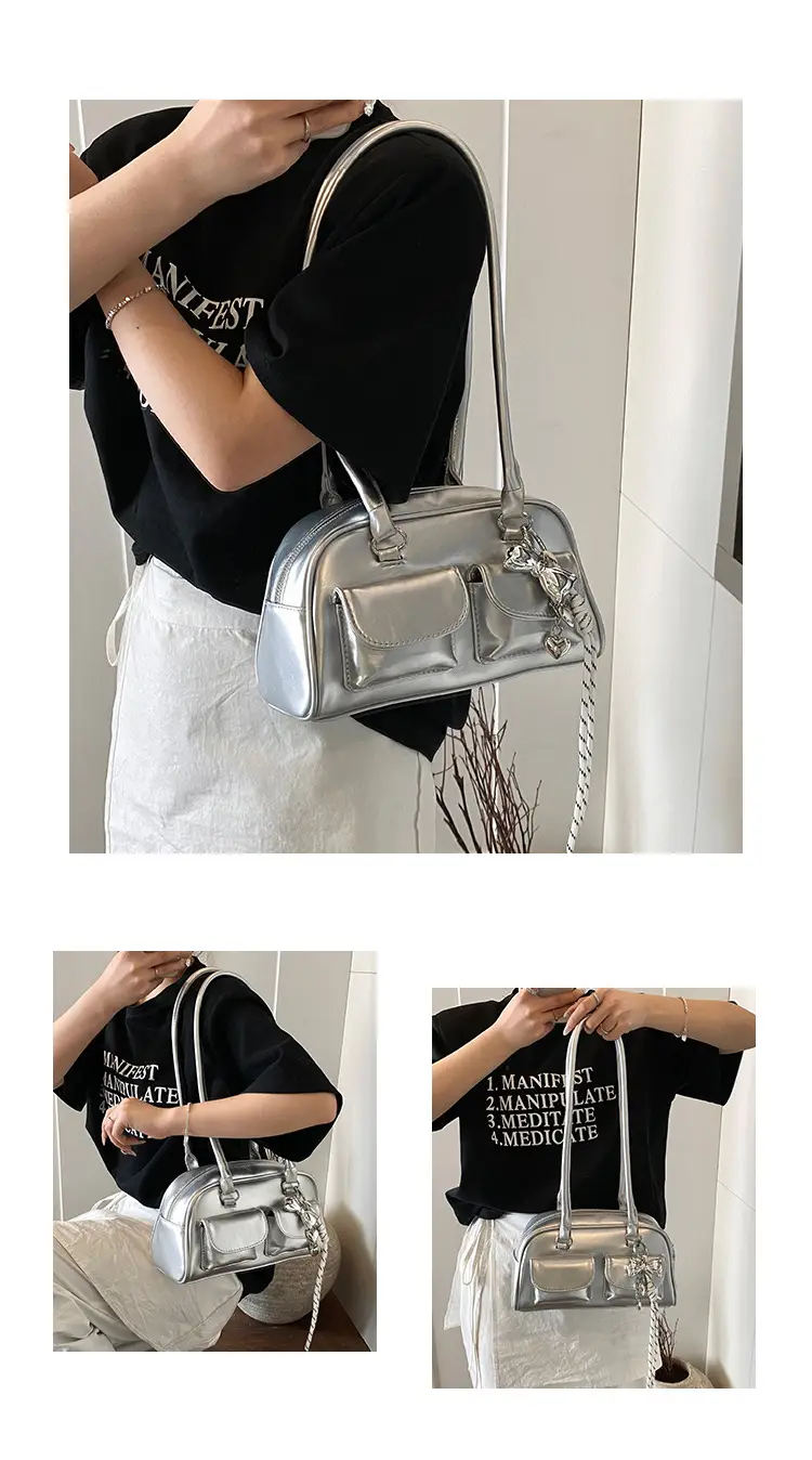 Silver Retro Shoulder Bag for Women — feature 6
