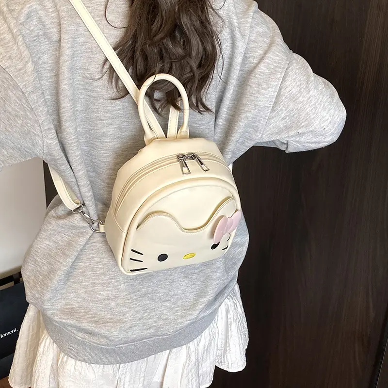 Hello Kitty Crossbody Backpack for Girls Cute Pink Bow - Image 3