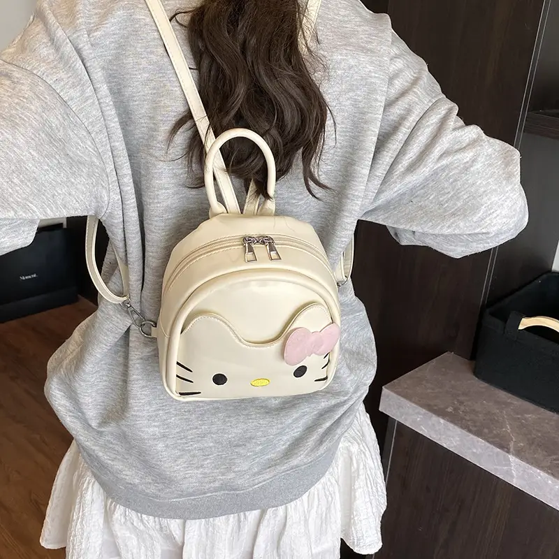 Hello Kitty Crossbody Backpack for Girls Cute Pink Bow - Image 4
