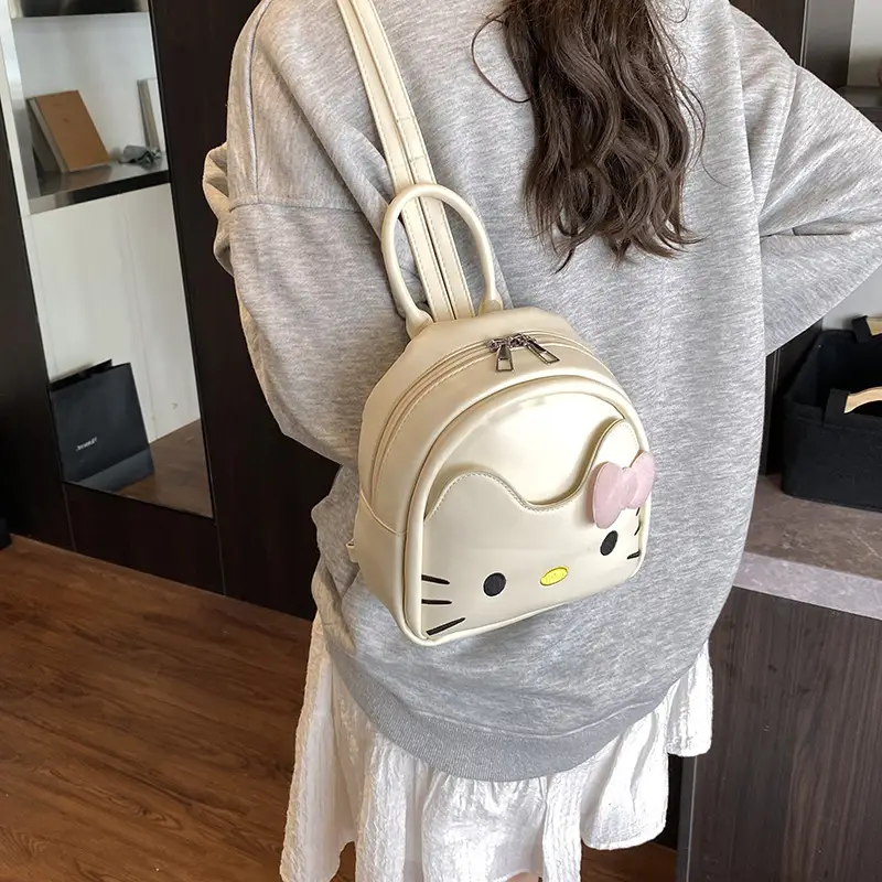 Hello Kitty Crossbody Backpack for Girls Cute Pink Bow - Image 5