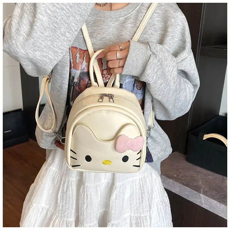Hello Kitty Crossbody Backpack for Girls Cute Pink Bow — feature 14