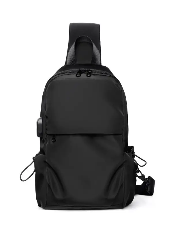 Men's Grey Multi-Functional Shoulder Bag for Travel & Daily Use - Image 7